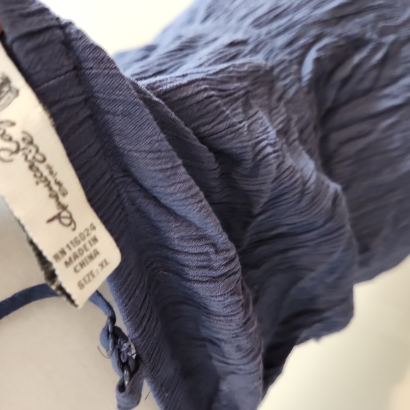 American Rag Size XL Navy Blue White Design Spaghetti Strap Jumpsuit - Picture 8 of 11